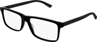 Gucci Rechthoekige Zonnebril - Heren - Brillen - Zwart - 58 MM - Accessoires