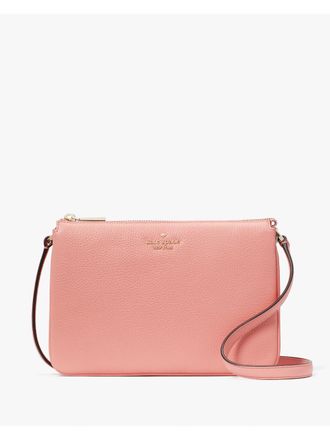 Kate Spade New York Womens Leila Triple Gusset Crossbody - Pink Leather - One Size