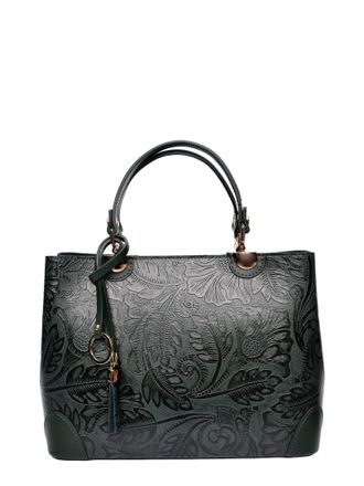 Anna Luchini Groen Rundleer Tas