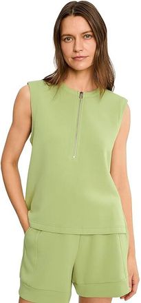 Varley Simmons 1/2 Zip Tank Top Womens Clothing Fern : XXS, Elastane/Polyester/Viscose