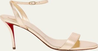 Christian Louboutin 80mm Miss Z Metallic Leather Sandals