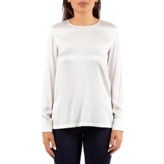 Max Mara Lodi Shirt - Dames - Blouses - Beige - S - Satijn - Overhemden