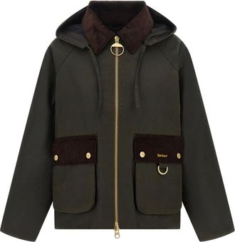 Barbour Green Solid Hood Jacket