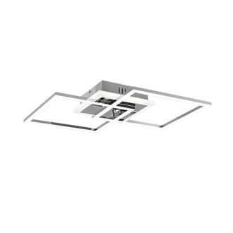 Reality Reality Leuchten - Venida Chrome Square Led Plaf&oacute;n 25w 4000k Dimmer Trio Lighting