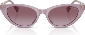 Ralph Lauren 53mm Gradient Cat Eye Sunglasses in Shiny Purple/gradient Violet at Nordstrom