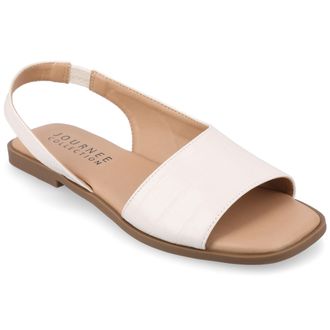 Journee Collection Women & apos;s Brinsley Medium and Wide Width Flat Sandals