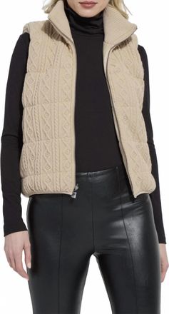 Lyss&eacute; Petra Reversible Puffer Vest In Blond Wood