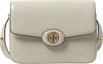 Tory Burch Elegante Schoudertas met Verstelbare Riem en Klepsluiting - Dames - Schoudertassen - Wit - ONE Size - Tassen
