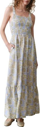 Marine Layer Selene Floral Maxi Dress in Blue Floral at Nordstrom, Size X-Small