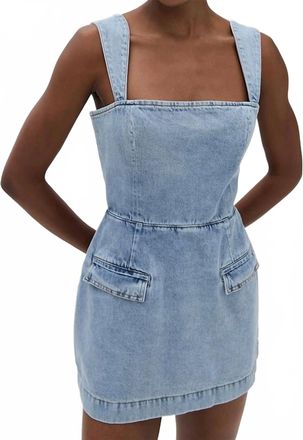 Amanda Uprichard Bethany Skort Romper In Destiny Wash