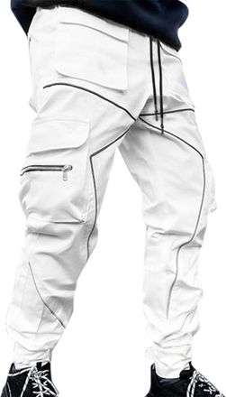 Generic Cargo Pants Men,Mens Black Work Trousers Ideal Pant for Site Builders Electricians Elasticated Mens Jogging Softshell UK Tracksuit Bottom Work Utility