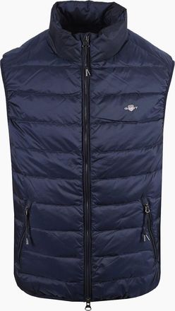 GANT Mens GANT LIGHT DOWN VEST EVENING BLUE - Navy - Size: 42