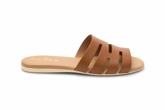 Hogan Womens Valencia Ciabatta Sandals In Brown