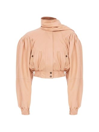 Chlo&eacute; Giacca in pelle con sciarpa Chlo&egrave;