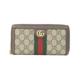 Gucci Ophidia Beige Brown Gg Supreme Long Wallet (Bi-Fold) (Pre-Owned)