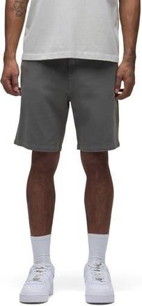 Hudson Venice Flat Front Grey Cotton Twill Chino Shorts in Castor Grey at Nordstrom Rack, Size 28