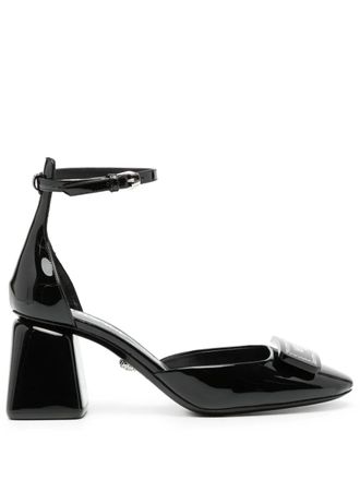 Versace leather 80mm pumps - Black