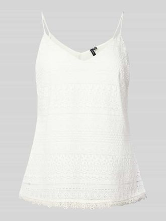 Vero Moda Relaxed Fit Tr&auml;gertop aus Baumwoll-Mix Modell HONEY in Weiss, Gr&ouml;&szlig;e XS
