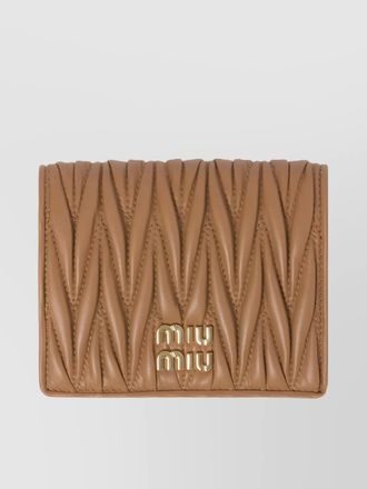 Miu Miu matelass&eacute; leather wallet