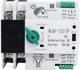 OEM Conmutador De Transferencia De Energ&iacute;a De Doble Fuente De Alimentaci&oacute;n De Conmutaci&oacute;n R&aacute;pida Autom&aacute;tica, 230 V Ca, 100 A, Para Uso Dom&eacute;stico E Industr
