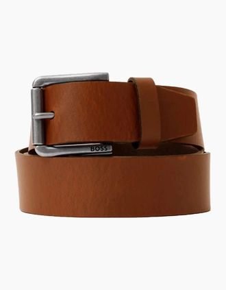 HUGO BOSS Mens Boss Black JORIS BELT MEDIUM BROWN - Size: UK 36