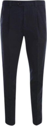 Brunello Cucinelli MenS Navy Cotton Dress Trousers, Size 50