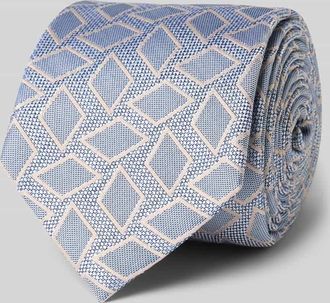 Willen Krawattenfabrik Krawatte aus Seide im Allover-Look (7,5 cm) in Bleu, Gr&ouml;&szlig;e 1