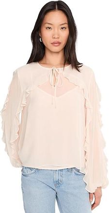 Sanctuary Better Days Blouse Womens Clothing Pink Milk : LG (US 10-12), Polyester/Viscose