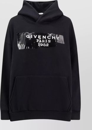 Givenchy hooded cotton sweatshirt featuring kangaroo pocket