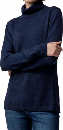 Alicia Adams Alpaca Keaton Turtleneck Sweater In Navy