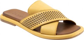 Bueno Womens Eddison Slide Sandal In Yellow