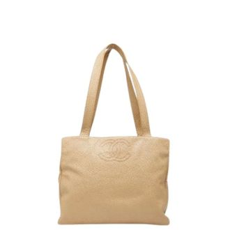 Chanel Pre-owned Tote Bags, female, Beige, Size: ONE SIZE Pre-owned Vintage Tote Bag