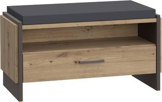 Home Heavenly Banco recibidor estilo industrial guarda zapatos + caj&oacute;n