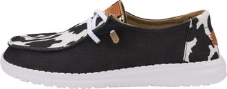 HeyDude Wendy Animal, Black/Cow, 6 UK