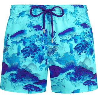 Vilebrequin Men Stretch Short Swim Shorts Coral Reef in Oxygen at Nordstrom, Size Xx-Large