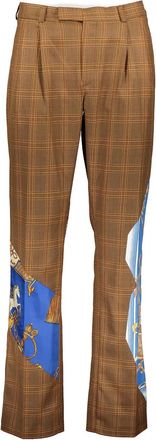 Ahluwalia Studio Grandad geruite broek - Bruin
