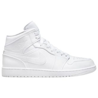 Nike Jordan Mens AJ 1 Mid - Shoes White/White/White Size 08.5