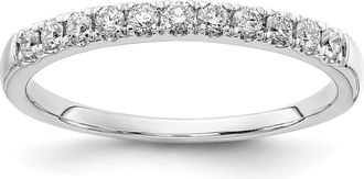 Diamond2Deal 14k Gold Lab Grown Diamond Wedding Band Ring 1/4Ct Clarity- VS Color- G-H