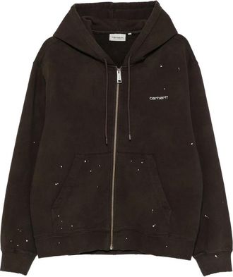Carhartt Work in Progress Paint-splatter Zip-up Hoodie