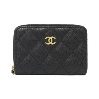 Chanel Black Grained Calfskin Coin Purse/Coin Case (Pre-Owned)