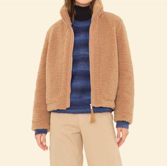 Xirena Dree Bomber Jacket In Teddy Brown
