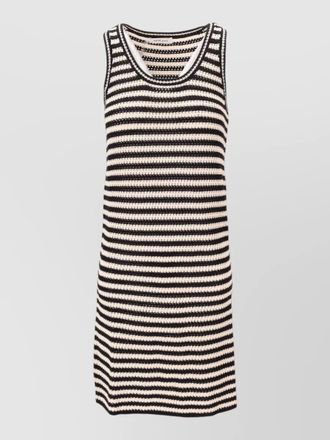 Anine Bing arie scoop neck striped knit dress