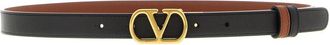 Valentino Garavani Black Vlogo Reversible Belt