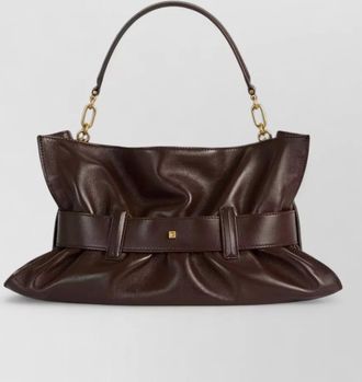Balmain anthem medium leather clutch bag
