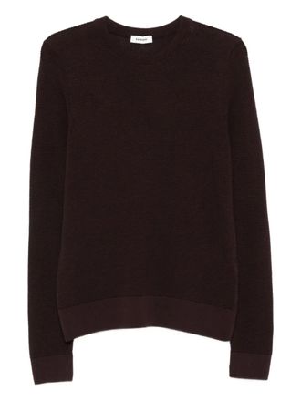 Sandro rice-stitch round-neck sweater - men - Cotton - M - Brown