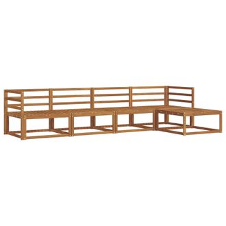 vidaXL Conjunto De Sof&aacute;s De Exterior 5 Pcs Natural Vidaxl