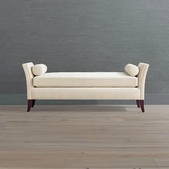 Frontgate Alessano Bench - Oatmeal Velvet InsideOut Performance - Frontgate