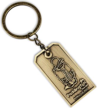 Half Moon Bay Paddington Bear Metal Keyring - Luggage Tag Gold - House Keyring - Paddington Bear Gifts