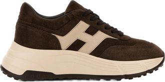 Hogan Dark Brown Suede Sneakers