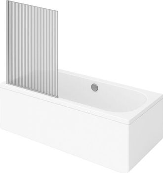 Villeroy & Boch Ba&ntilde;era Recta Villeroy & Boch Oberon Quaryl 190 X 90 Cm + Mampara Izquierda Aurys Raywall Cromada